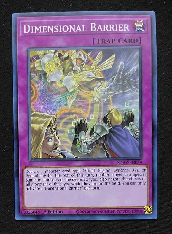 Yugioh - Albaz Strike - Dimensional Barrier - SDAZ-EN039 - 1st Edition - Common - unplayed