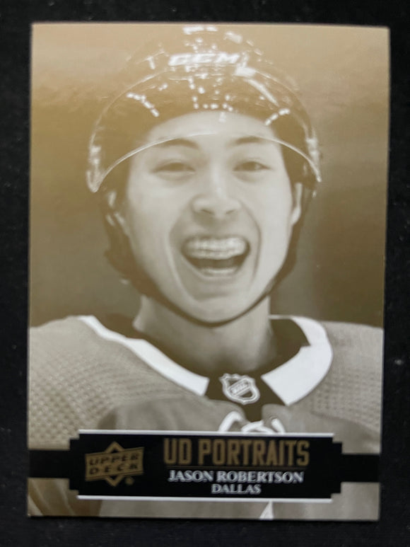 2021-22 Upper Deck Hockey - Series 1 - UD Portraits - Jason Robertson - Stars - P-7