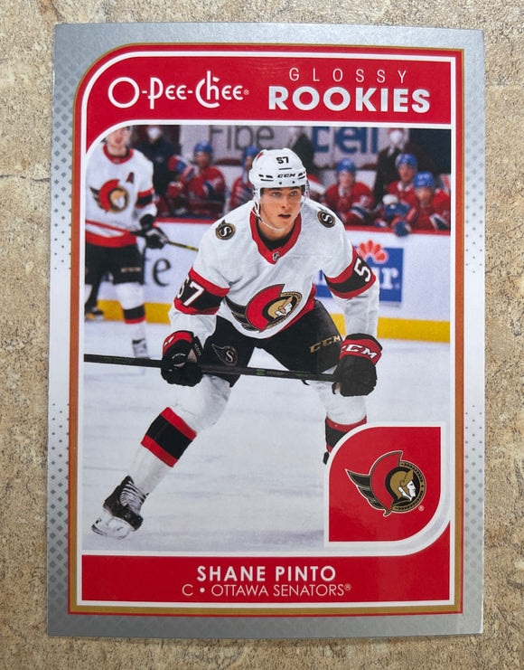 2021-22 Upper Deck Hockey - Series 1 - O-Pee-Chee Glossy Rookie - Silver - Shane Pinto - Senators - R-4