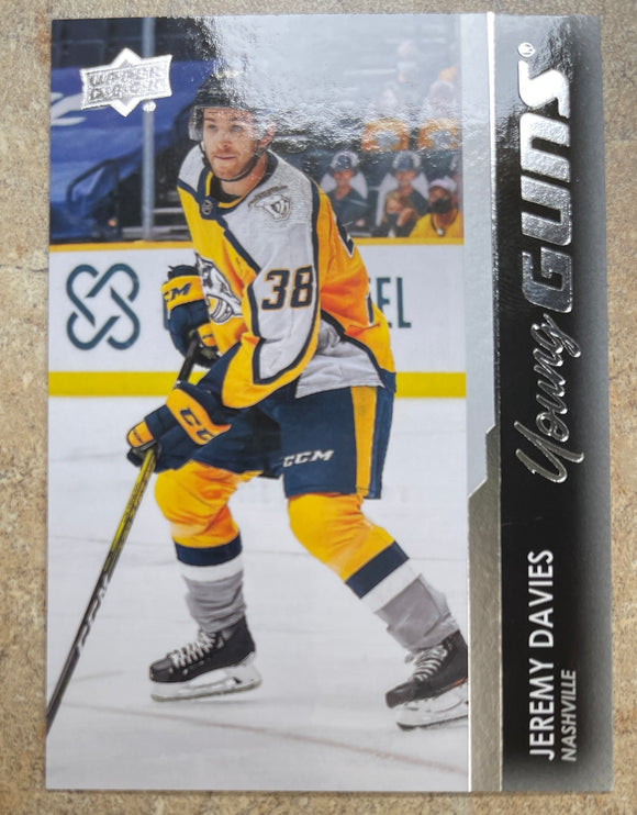 2021-22 Upper Deck Hockey - Series 1 - Young Guns RC - Jeremy Davies - Predators - 237