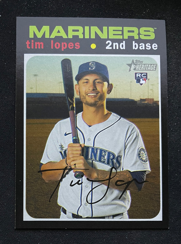 2020 Topps Heritage High Number - Tim Lopes RC - Mariners - 606