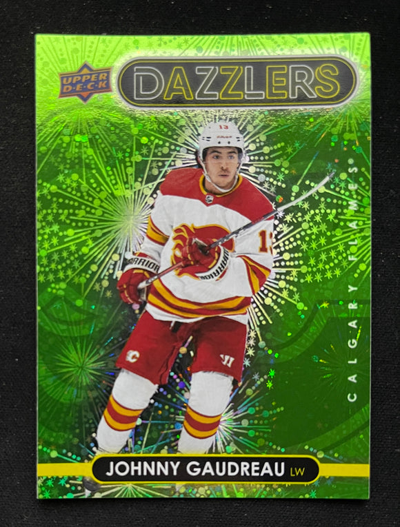 2021-22 Upper Deck Hockey - Extended Series - Dazzlers - Green - Johnny Gaudreau - Flames - DZ-106