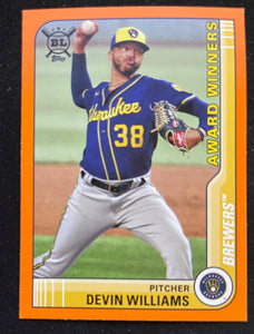 2021 Topps Big League - Orange - Devin Williams - Brewers - 271