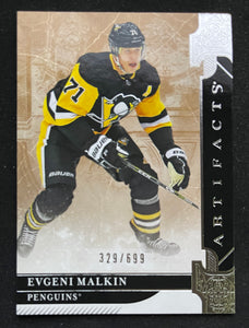 2019-20 Upper Deck Artifacts - Stars - #/699 - Evgeni Malkin - Penguins - 135