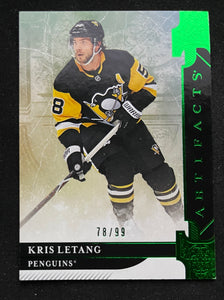 2019-20 Upper Deck Artifacts - Emerald #/99- Kris Letang - Penquins - 66