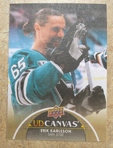 2021-22 Upper Deck Hockey - Series 1 - Canvas - Erik Karlsson - Sharks - C68