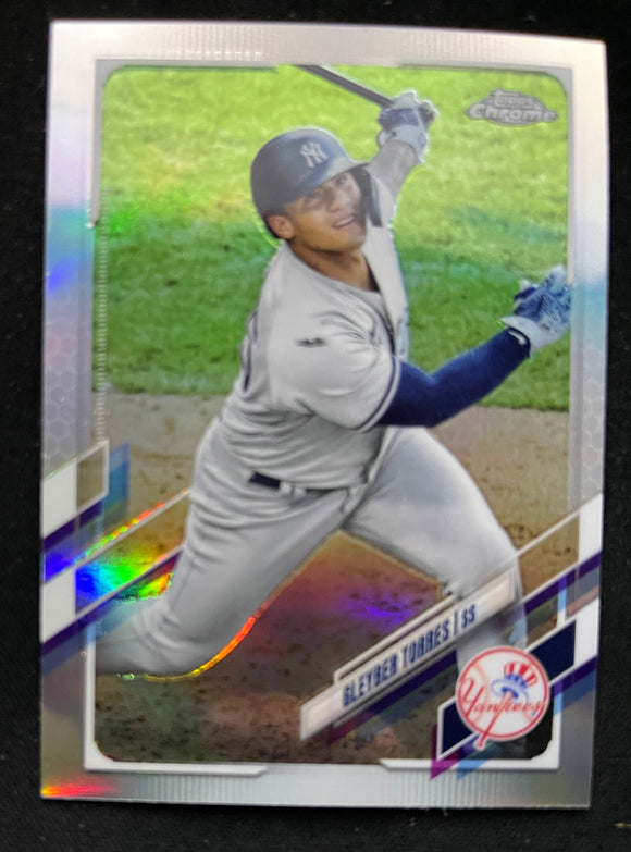 2021 Topps Chrome Baseball - Refractor - Gleyber Torres - Yankees - 137