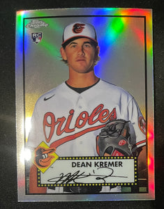 2021 Topps Chrome Baseball Platinum Anniversary Edition - Refractor - Dean Kremer RC - Orioles - 26