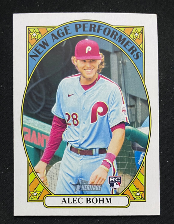 2021 Topps Heritage Baseball - New Age Performers - Alec Bohm RC - Phillies - NAP-15