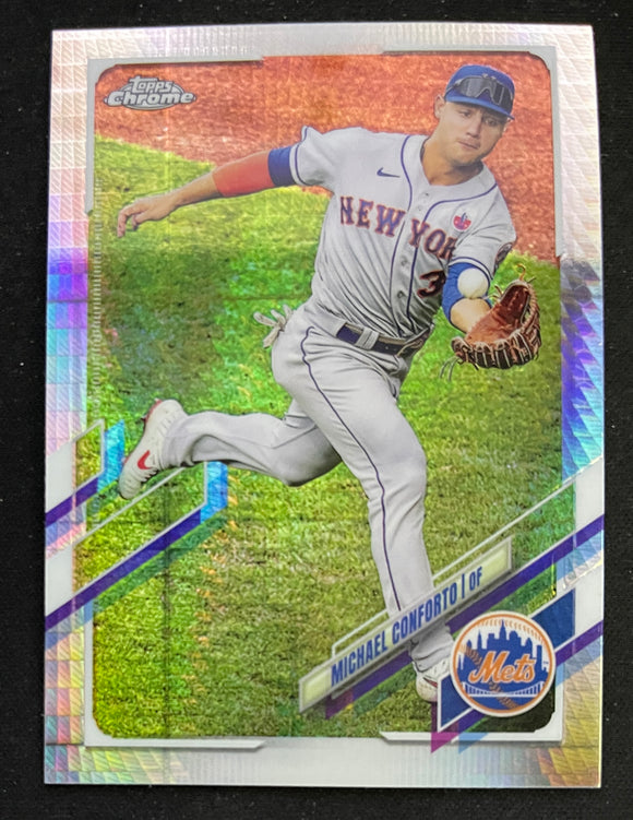 2021 Topps Chrome Baseball - Prizm Refractor - Michael Conforto - Mets - 213