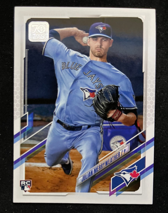 2021 Topps Baseball - Series Two - Julian Merryweather RC - Blue Jays - 581