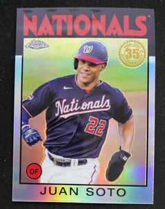 2021 Topps Chrome Baseball - 1986 Topps Baseball - Refractor - Juan Soto - Nationals - 86TC-4