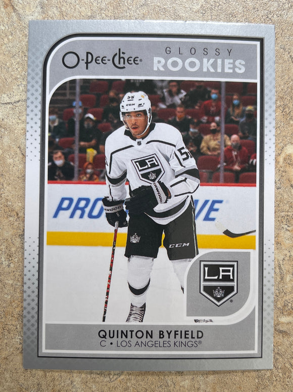 2021-22 Upper Deck Hockey - Series 1 - O-Pee-Chee Glossy Rookie - Silver - Quinton Byfield - Kings - R-9