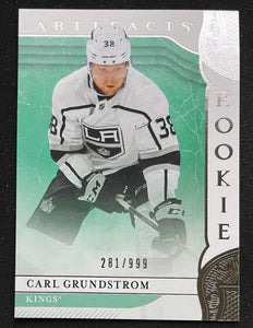 2019-20 Upper Deck Artifacts - Rookies #-999 - Carl Grundstrom RC - Kings - 176