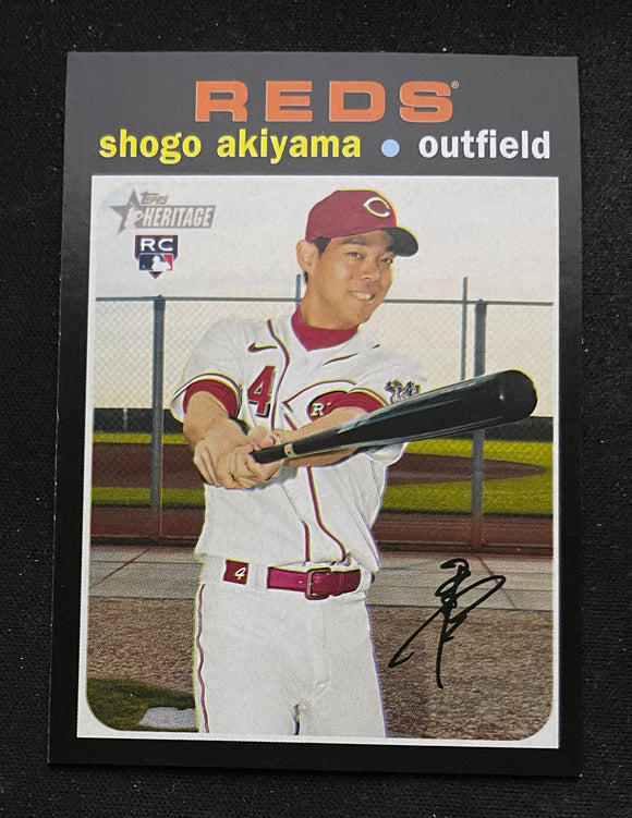 2020 Topps Heritage High Number - Shogo Akiyama RC - REds - 527