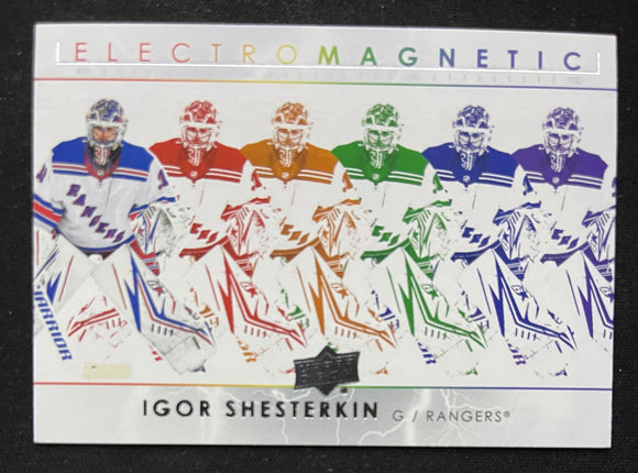 2021-22 Upper Deck Hockey - Series 1 - Electromagnetic - Igor Shesterkin - Rangers - EM-23