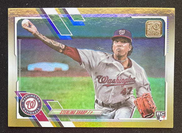 2021 Topps Baseball - Update Series - Gold Foil - Sterling Sharp RC - Nationals - US266