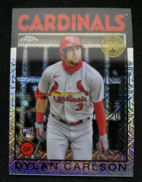 2021 Topps Baseball - Series Two - Silver Pack - 1986 Topps Chrome - Dylan Carlson RC - Cardinals - TC86-84