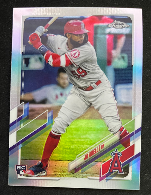 2021 Topps Chrome Baseball - Refractor - Jo Adell RC - Rangers - 142