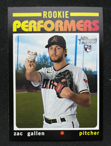 2022 Topps Heritage High Number - Rookie Performers - Zach Gallen RC - Diamondbacks - RP-4