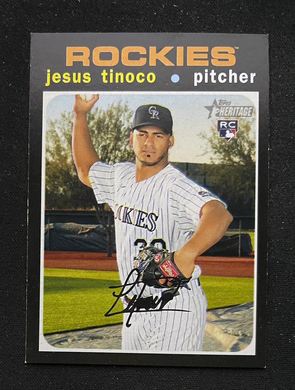 2020 Topps Heritage High Number - Jesus Tinoco RC - Rockies - 628