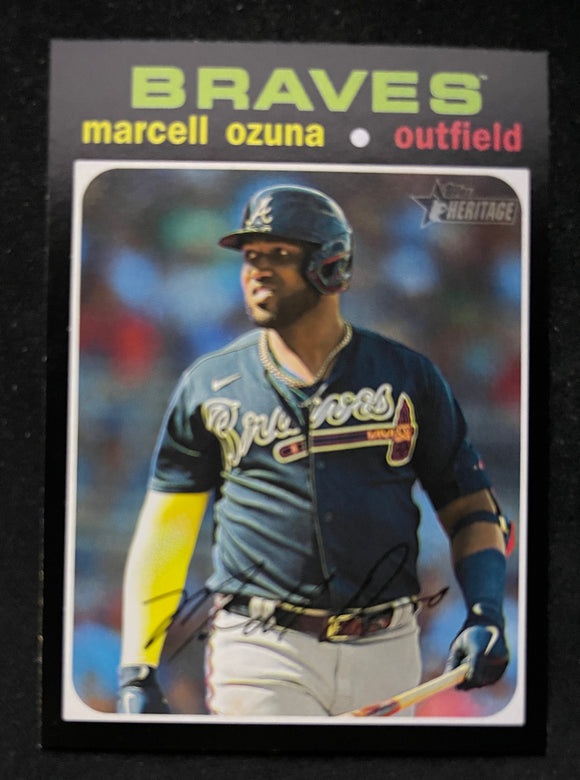 2020 Topps Heritage High Number - SP Short Print - Marcell Ozuna - Braves - 723