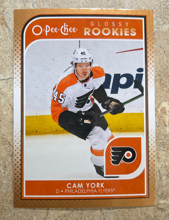 2021-22 Upper Deck Hockey - Series 1 - O-Pee-Chee Glossy Rookie - Bronze - Cam York - Flyers - R-3