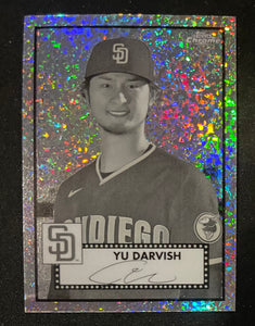 2021 Topps Chrome Baseball Platinum Anniversary Edition - Black and White Mini- Diamond - Yu Darvish - Padres - 204