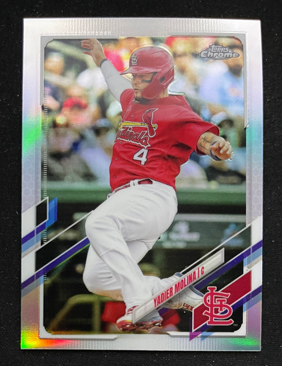 2021 Topps Chrome Baseball - Refractor - Yadier Molina - Cardinals - 132