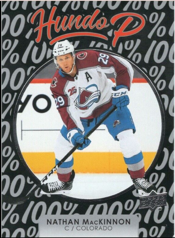 Copy of 2021-22 Upper Deck Hockey - Series 1 - Hundo P - Nathan MacKinnon - Avalanche - HP-19