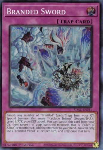 Yugioh - Albaz Strike - Branded Sword - SDAZ-EN031 - Super Rare - 1st Edition